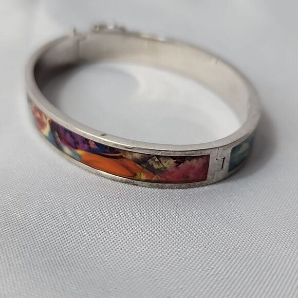 Christian Lacroix Colorful Hinged Bracelet With Safety - Picture 10 of 15